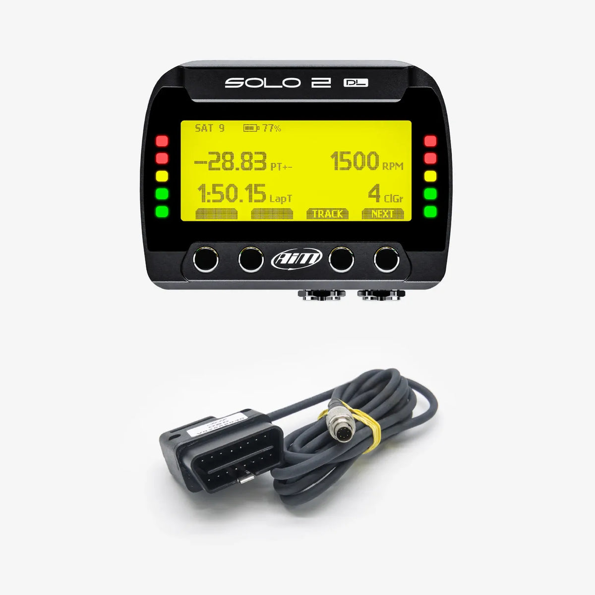 AiM Solo 2 DL GPS + ECU Motorcycle Track Day Lap Timer