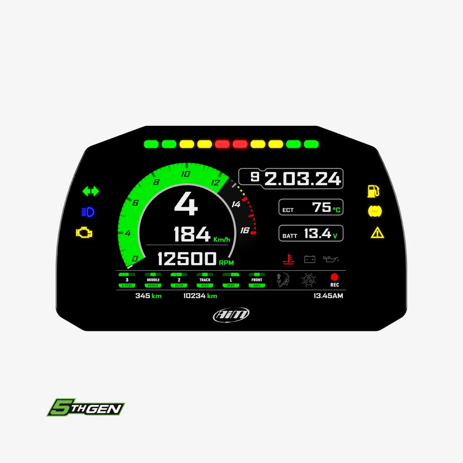Aim MXK10 Kawasaki Ninja ZX-10r plug & play dash logger - AimShop.com