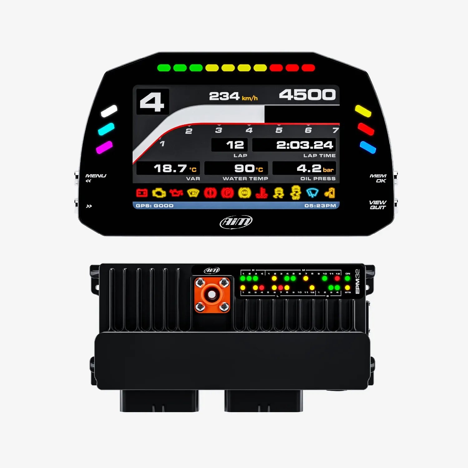 Aim PDM32 & PDM Dash Display with Race Icons - AimShop.com