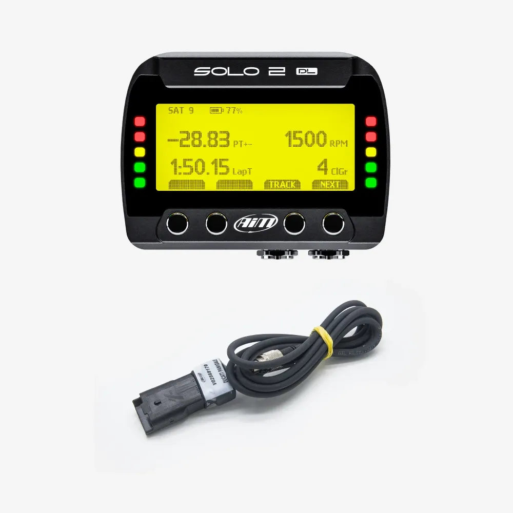 AiM Solo 2 DL GPS + ECU Motorcycle Track Day Lap Timer