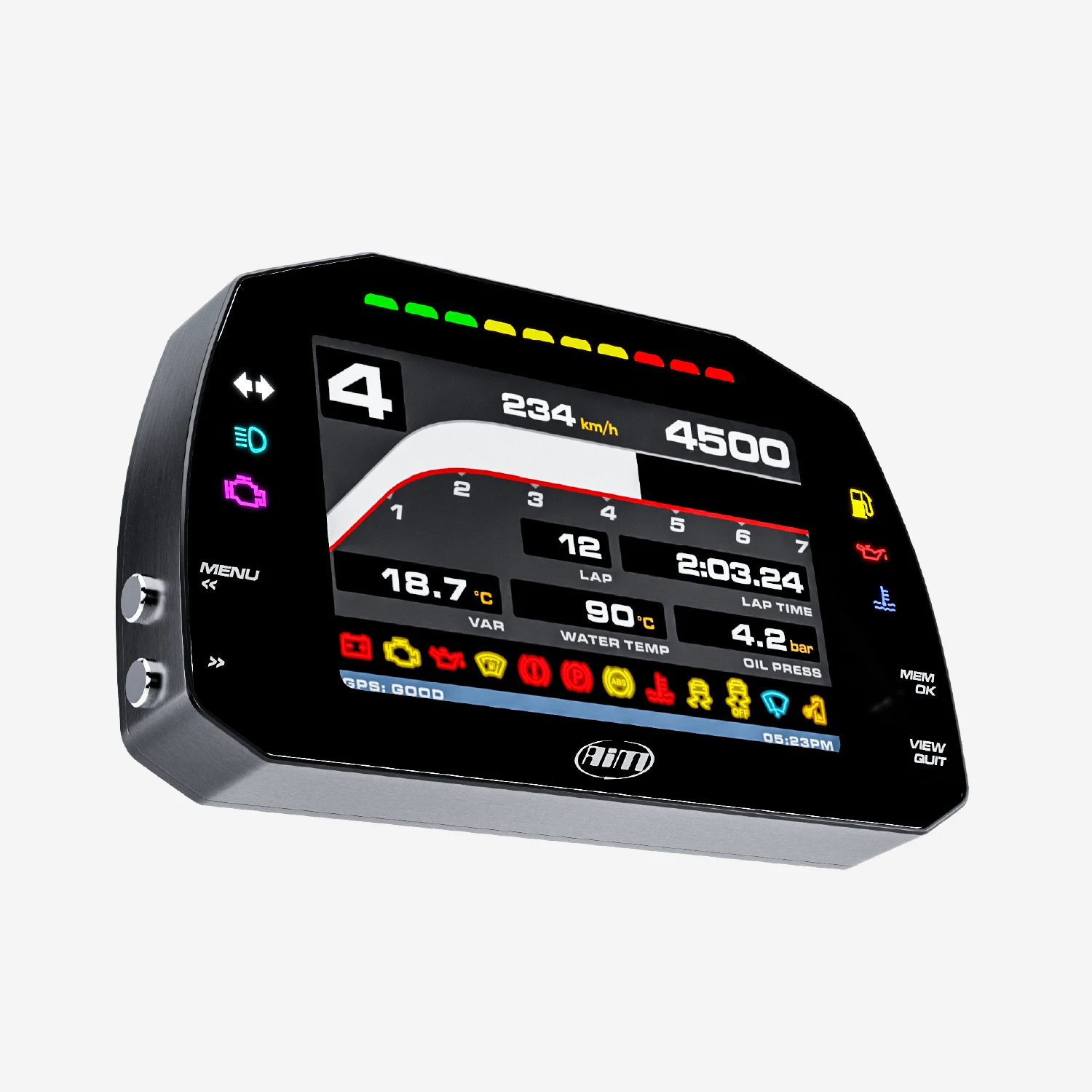 Aim PDM08 & PDM Dash Display with Road Icons - AimShop.com
