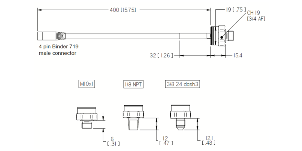 Oil/Fuel Pressure Sensor 010 Bar Diagram