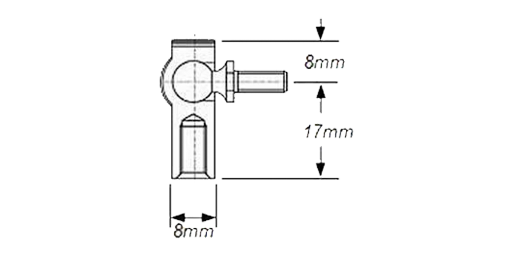 Aim Potentiometer Replacement Pop End Fitting dimensions