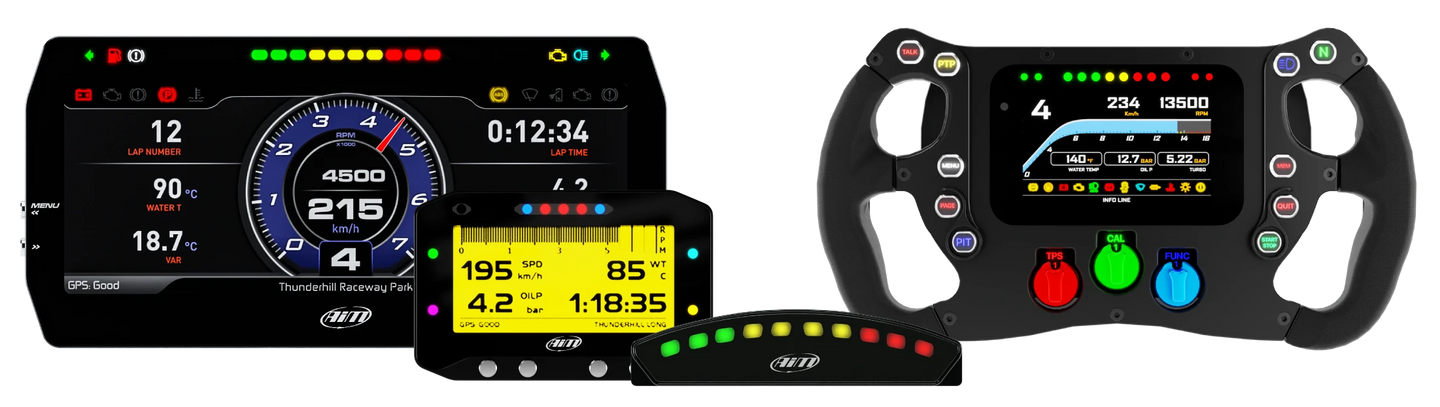 Aim Displays, Shift Light & Steering Wheel
