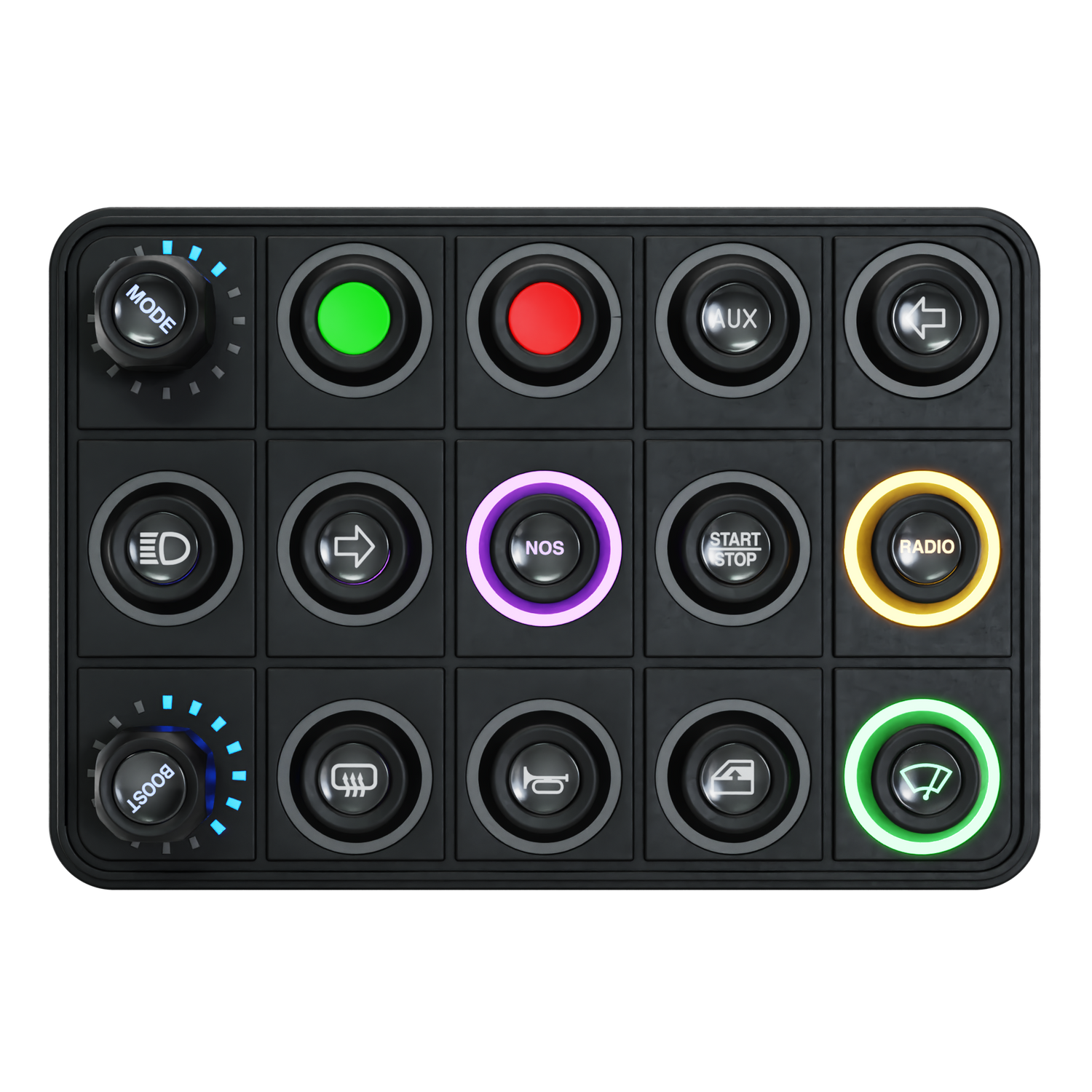 15 Button Rotary CAN Interface Keypad V2 - AimShop.com