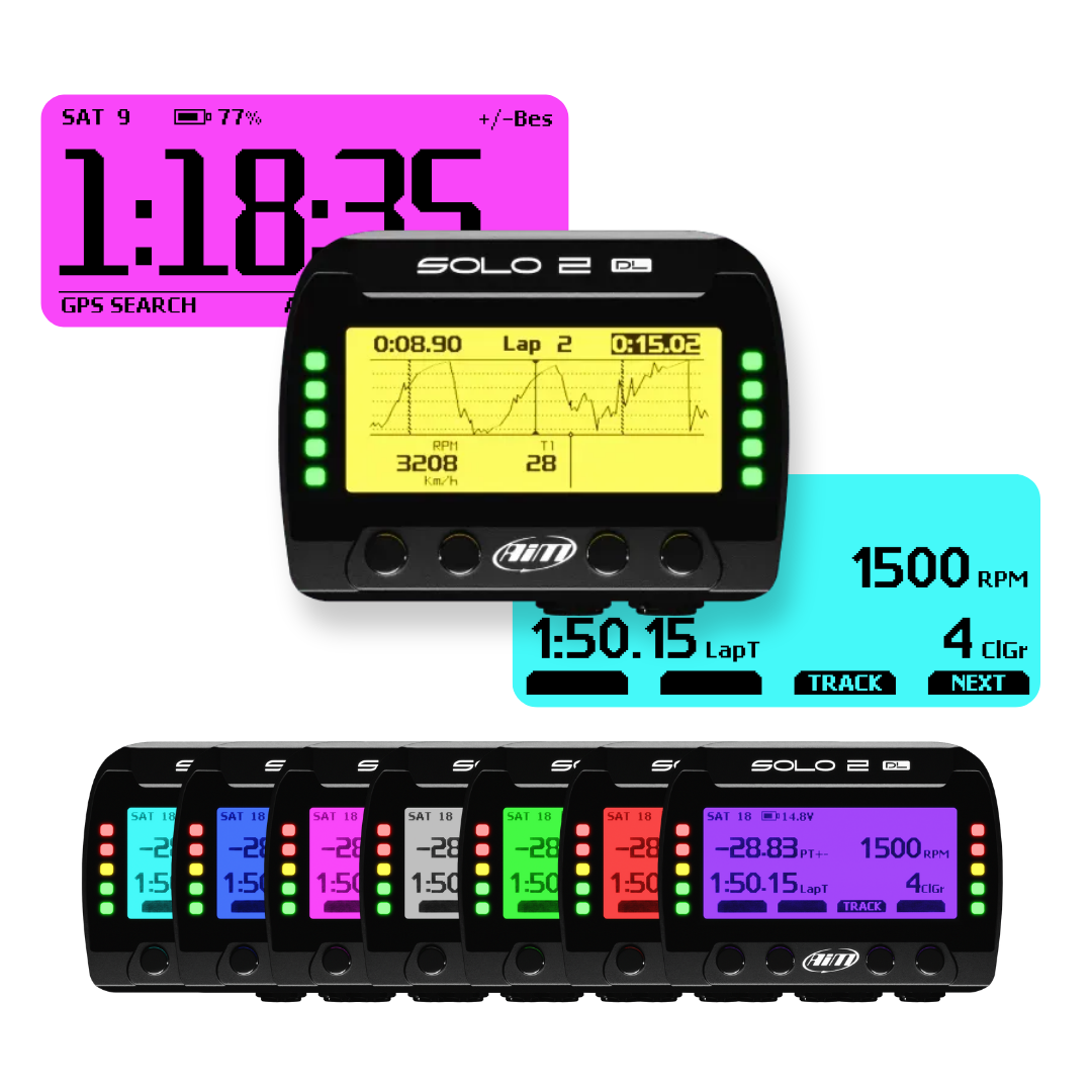 Showcase of the Solo 2 DL backlight colour options