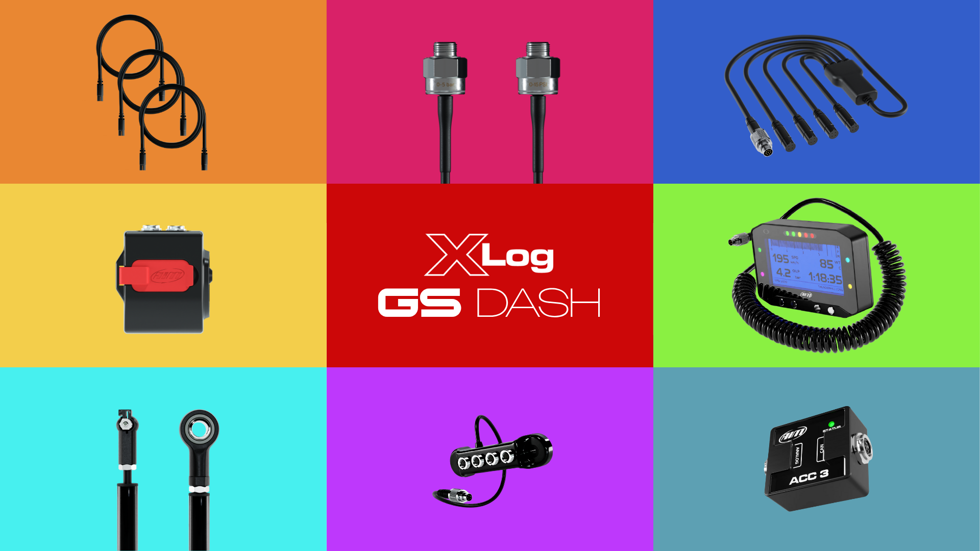 Aim GS-Dash & X Log Motorcycle Data Logging Kit
