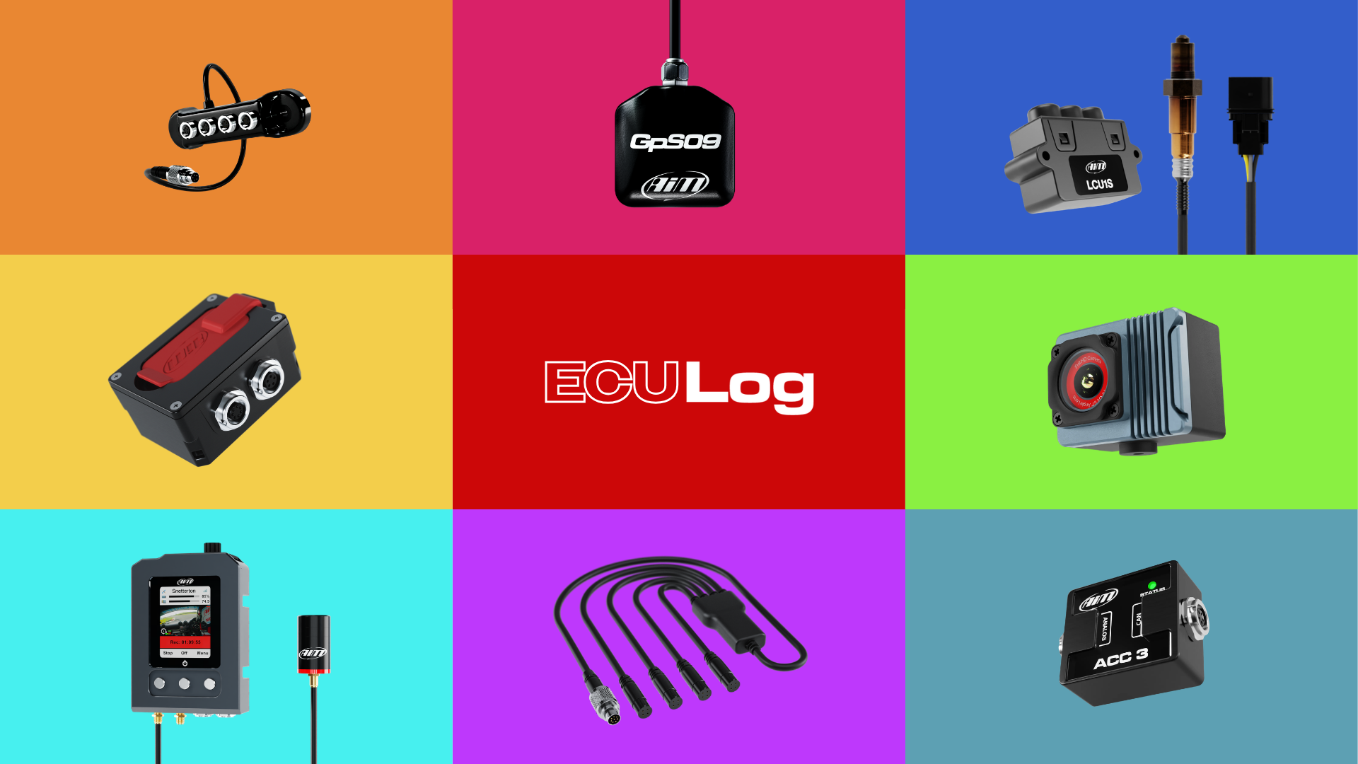 Expand your ECU Log's capabilities with the ACC Analogue CAN Converter, LCU-One Lambda Controller, SmartyCam 3, Data Hub and more.