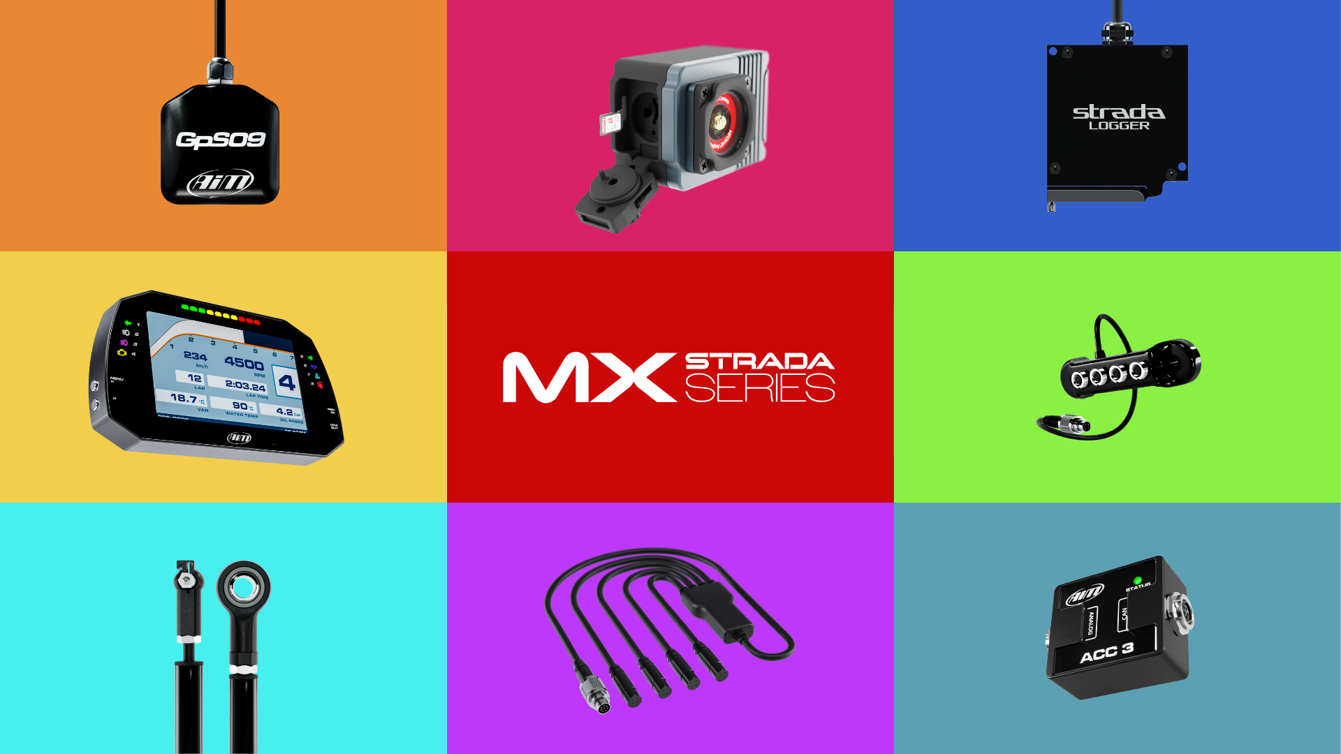 MX Strada Series Expansions list; SmartyCam 3 Sport, ACC3, Data Hub, GPS and more.