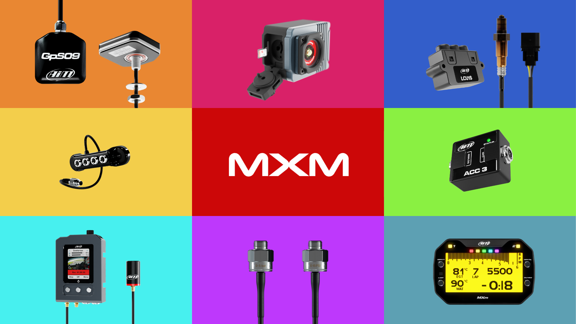MXM Expansions list; SmartyCam 3, ACC3, Data Hub, GPS, and more.