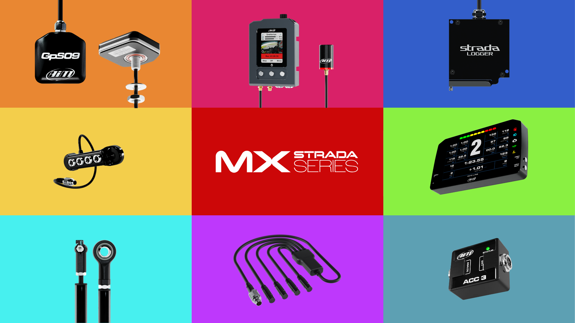 MX Strada Series Expansions list; SmartyCam 3 Sport, ACC3, Data Hub, GPS and more.