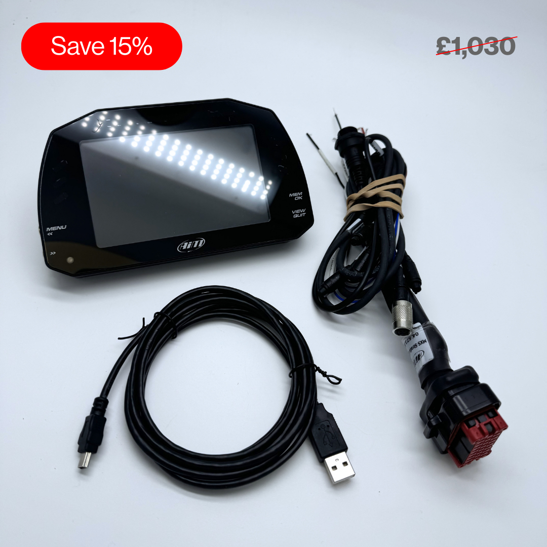 Second-Life Ex-Demo Aim MXS 1.3 Strada Light 5" TFT Car Dash Display with Race Icons - AimShop.com