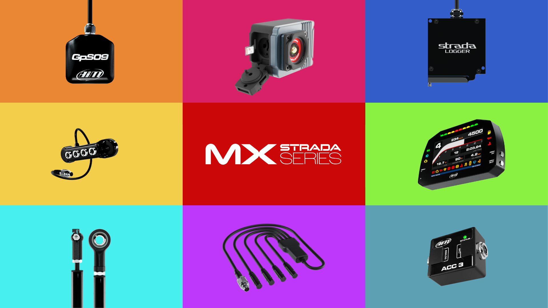 MX Strada Series Expansions list; SmartyCam 3 Sport, ACC3, Data Hub, GPS and more.
