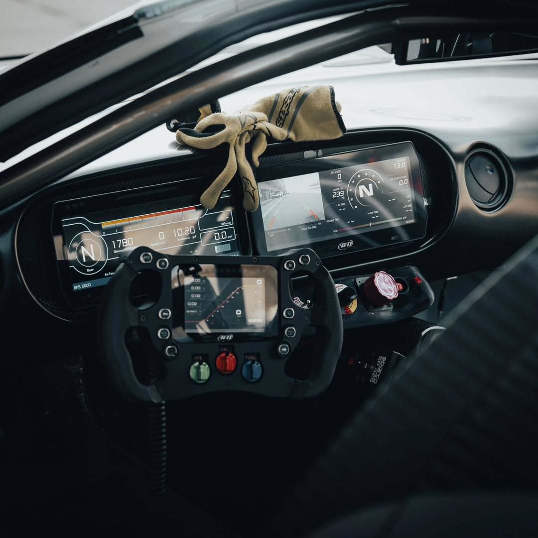 The MXT Car Dash Display & Data Logger on a cockpit installation