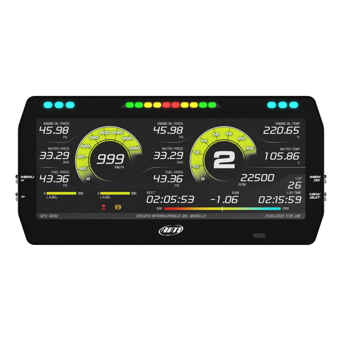 AiM MXT 1.3 10" TFT Digital Display and Data Logger - AimShop.com