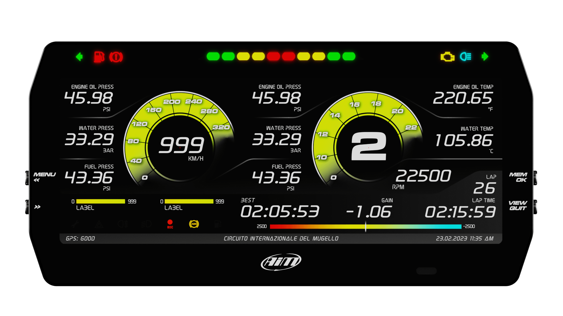 AiM MXT 1.3 10" TFT IVA Compliant Dash Display - AimShop.com