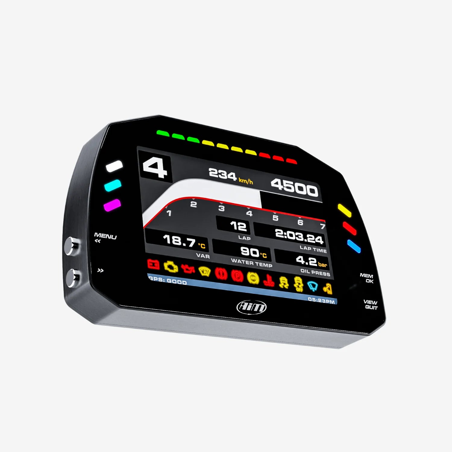 Aim 5" TFT Dash Display with Race Icons for PDM08/PDM32 - AimShop.com