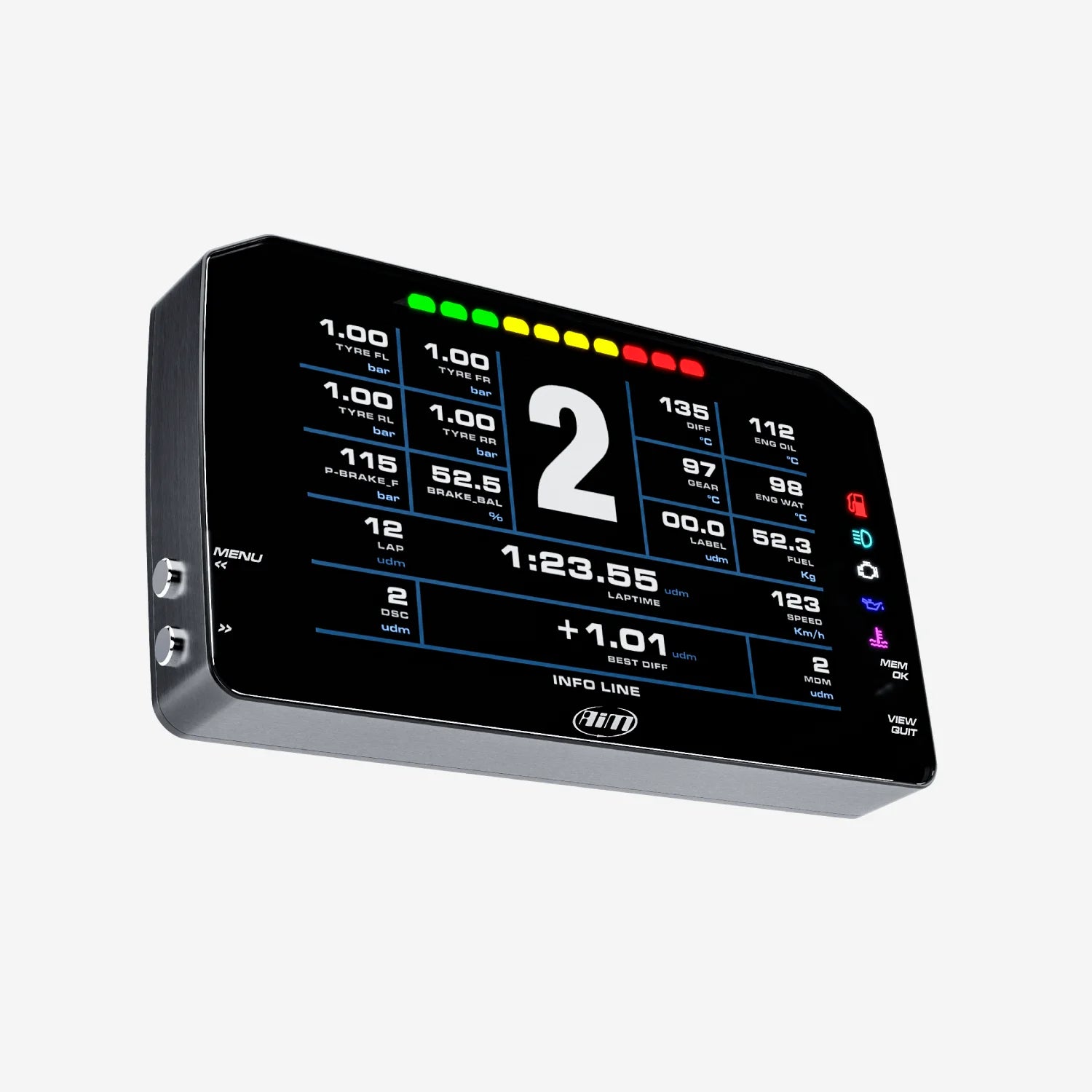 Aim 6" TFT Dash Display with Road Icons for PDM08/PDM32 - AimShop.com