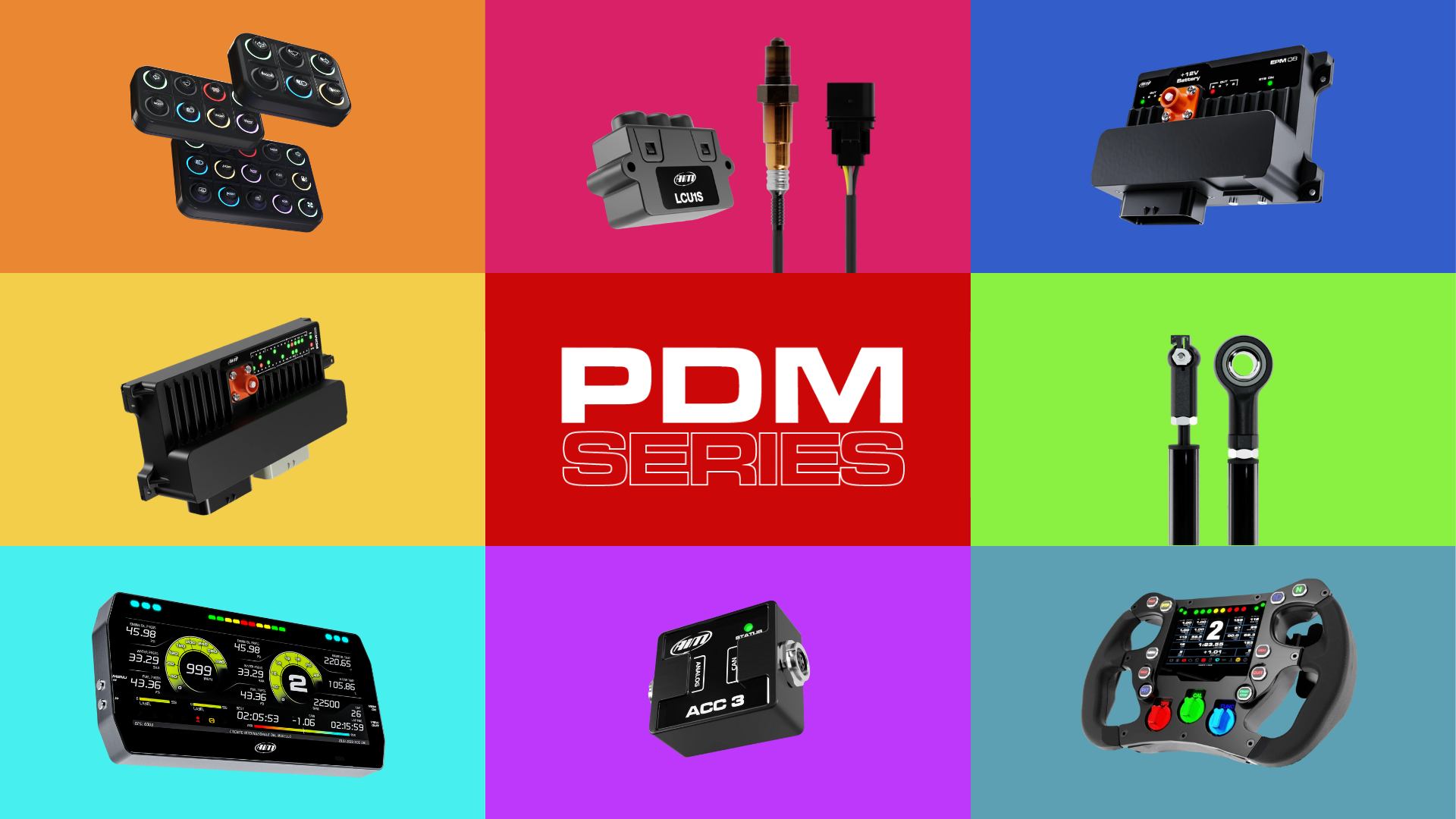 PDM Dash Displays Expansions list; SmartyCam 3 Sport, ACC3, Data Hub, GPS and more.