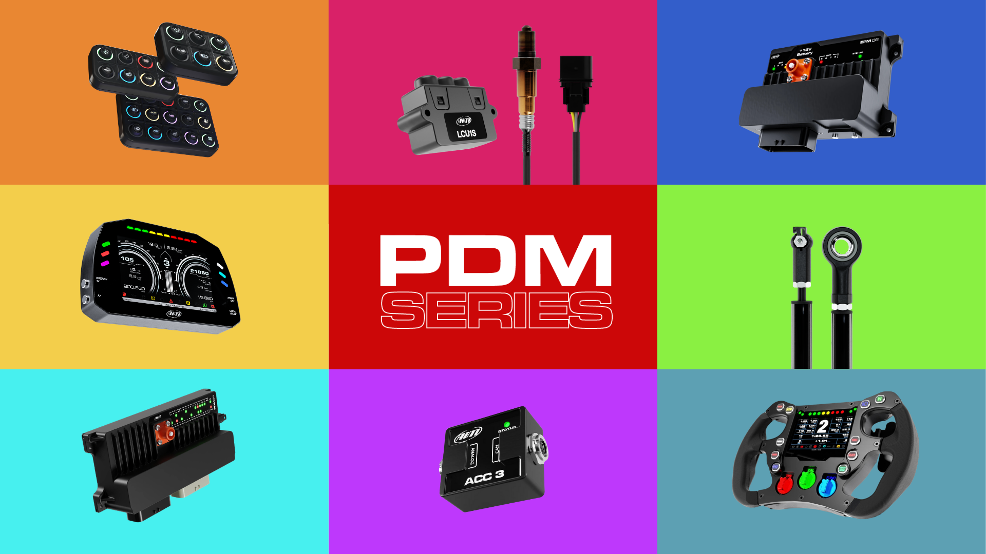 PDM Dash Displays Expansions list; SmartyCam 3 Sport, ACC3, Data Hub, GPS and more.