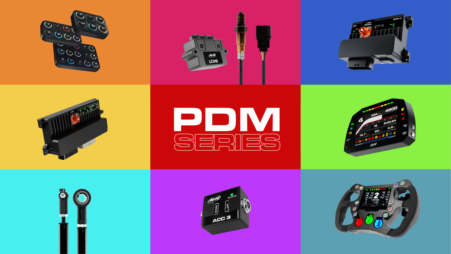 PDM Dash Displays Expansions list; SmartyCam 3 Sport, ACC3, Data Hub, GPS and more.