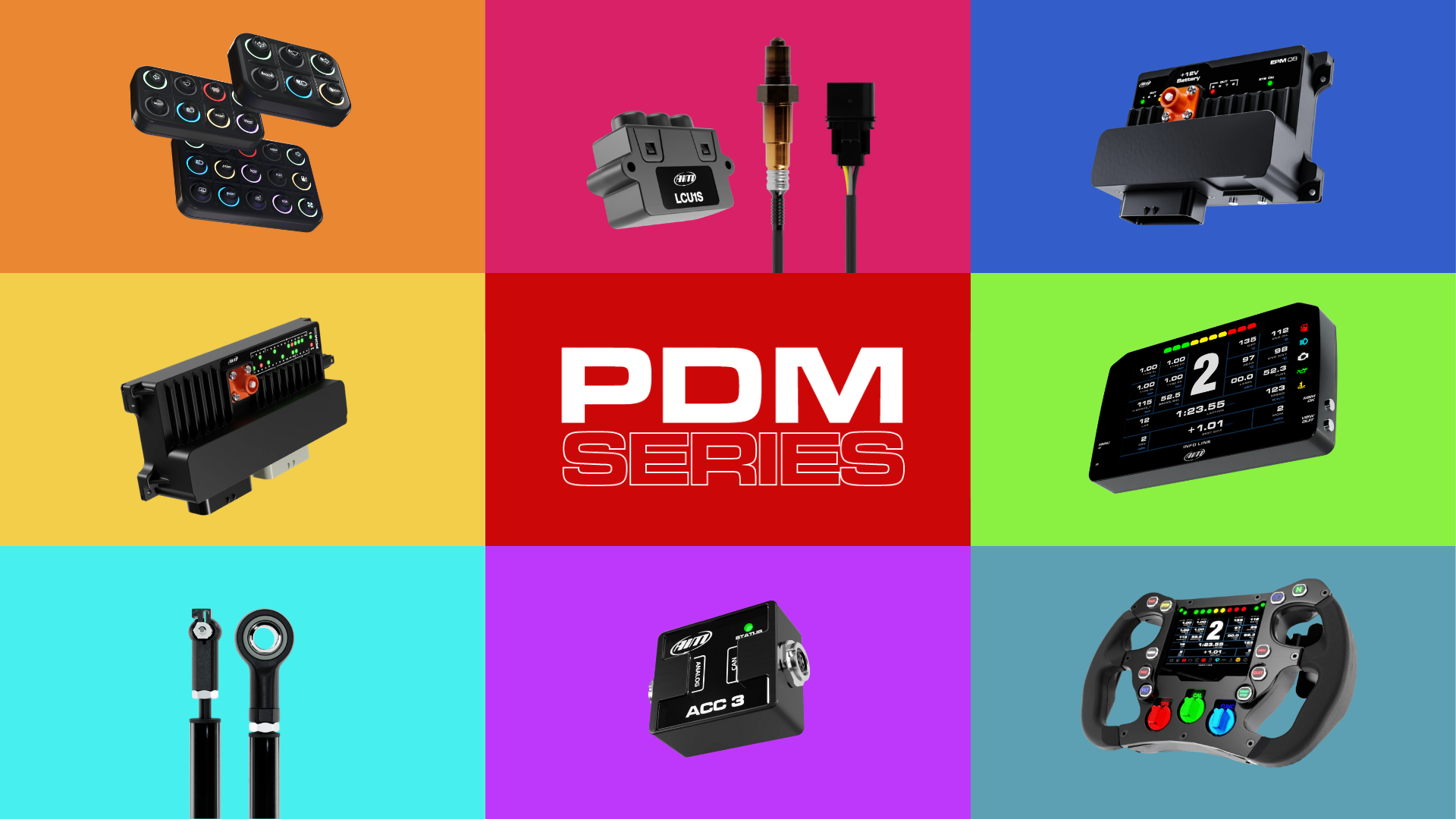 PDM Dash Displays Expansions list; SmartyCam 3 Sport, ACC3, Data Hub, GPS and more.