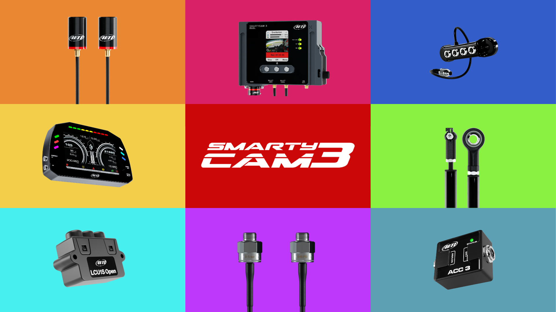 Expand your SmartyCam 3 Dual with an MXS display, ACC3, Data Hub and sensors