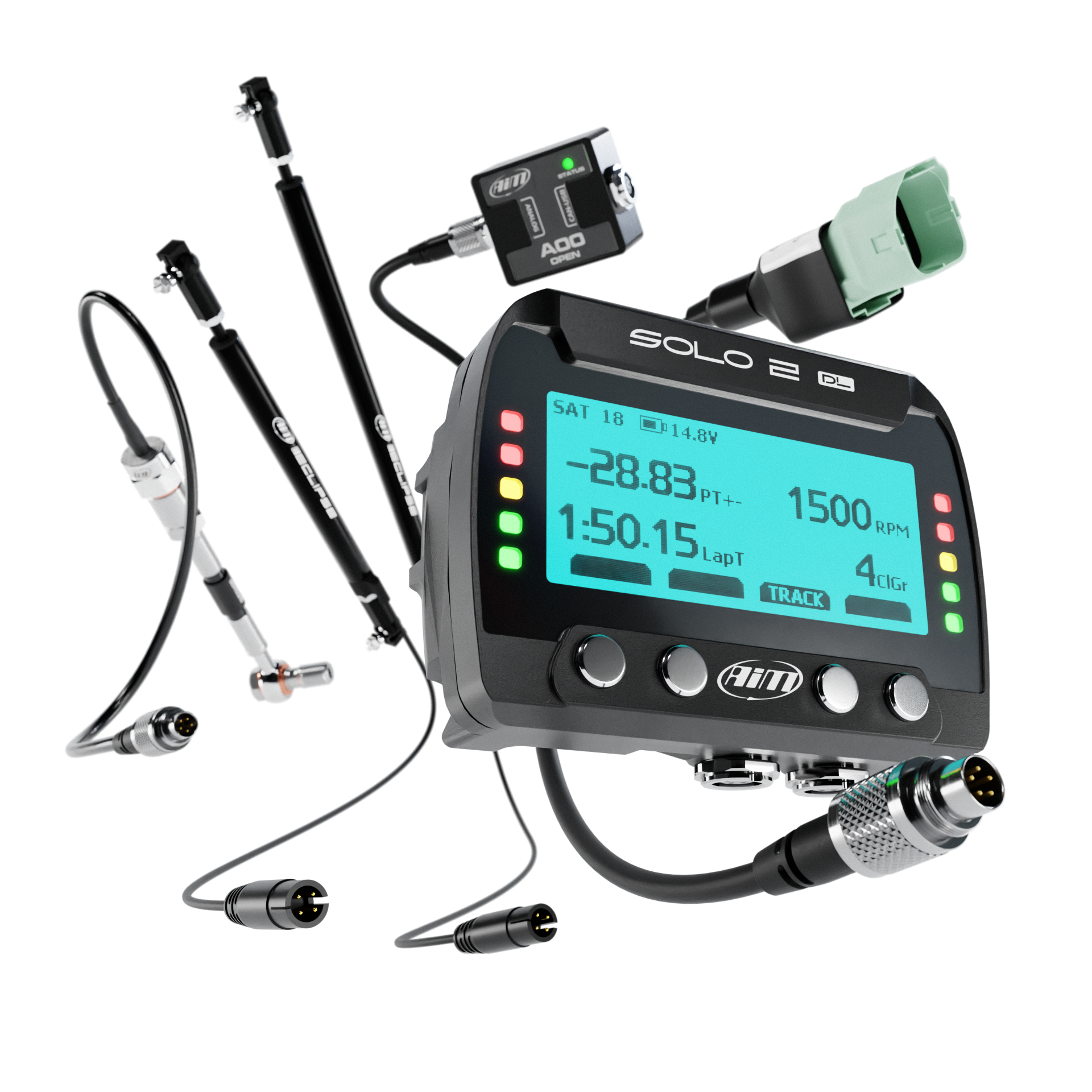 AiM Solo 2 DL Motorcycle Plug & Play Data Logging Kit - AimShop.com