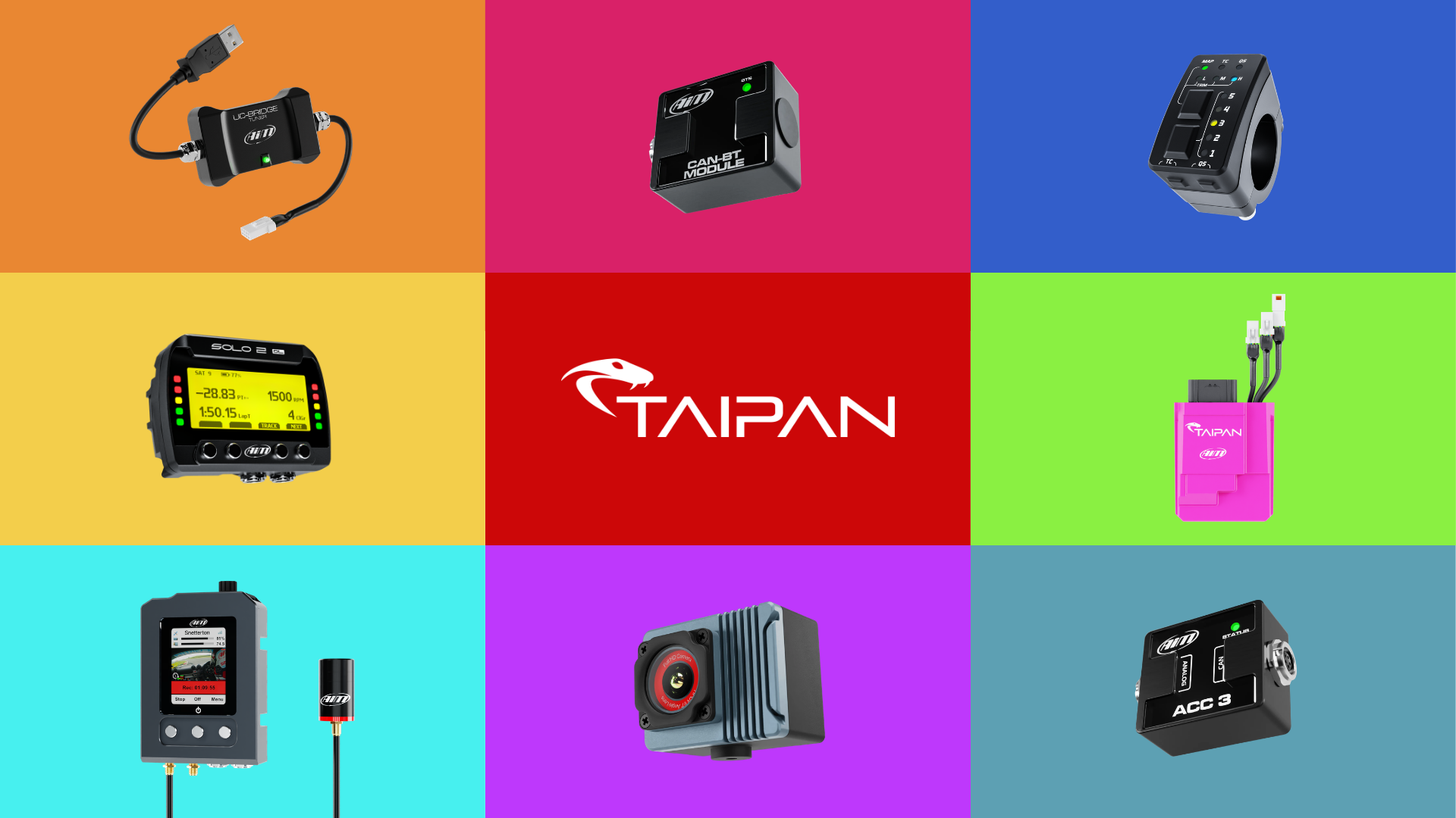 The Taipan ECU Expansion list; Solo 2 DL, SmartyCam 3, Handlebar Switch 2, UC-Bridge and more