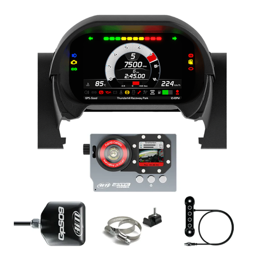 AiM MX2E Plug & Play Dash Logger + SmartyCam Corsa for Lotus Elise / Exige Track Day Kit