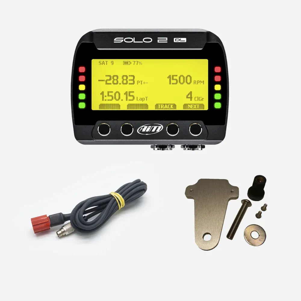 AiM Solo 2 DL GPS + ECU Motorcycle Track Day Lap Timer