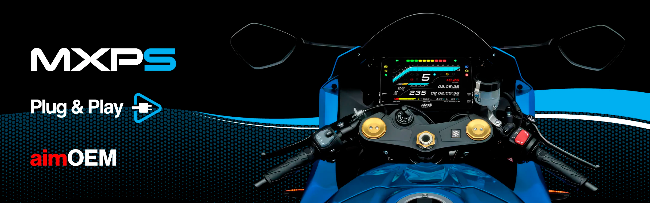 Motorbike Showcasing Aim Products