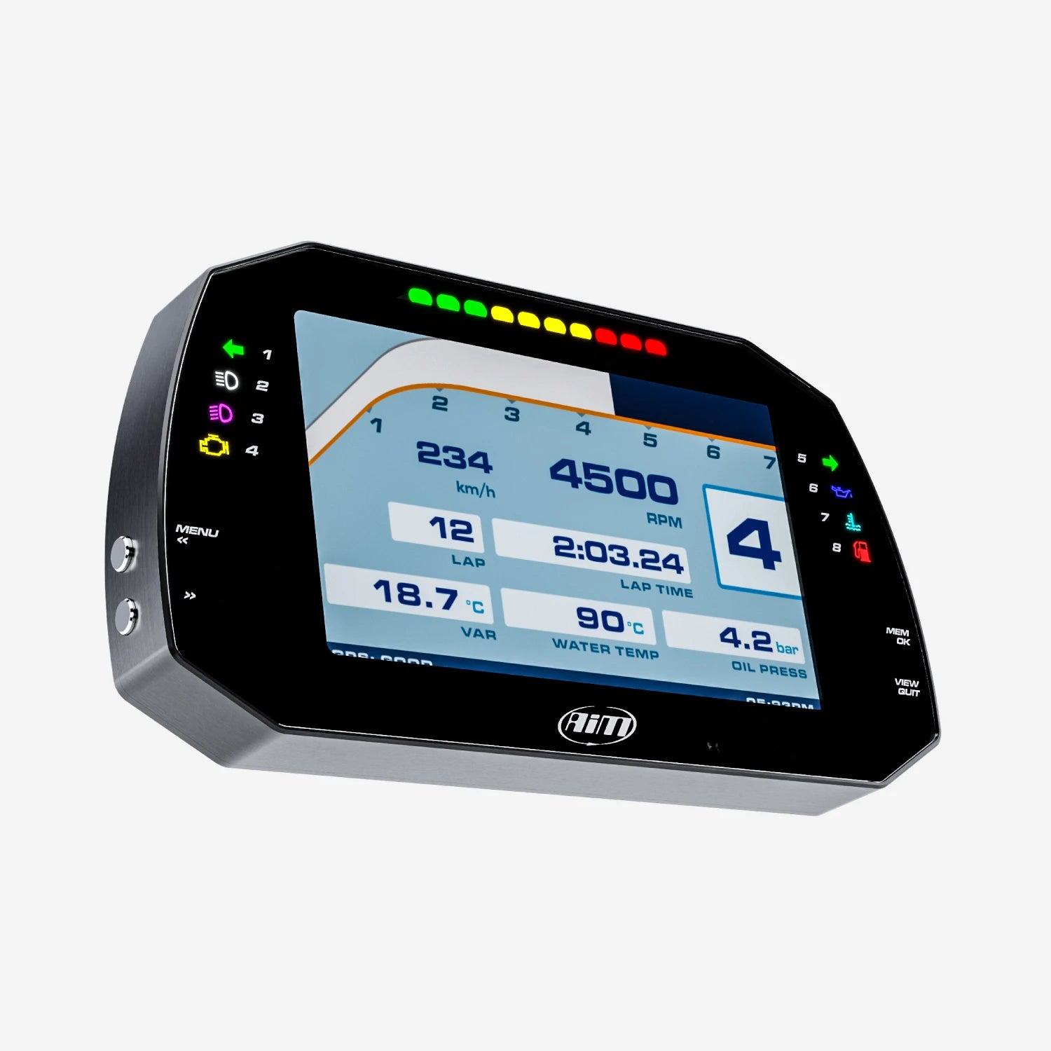Aim MXG 1.3 Strada Light 7" TFT Dash Display with Road Icons - AimShop.com