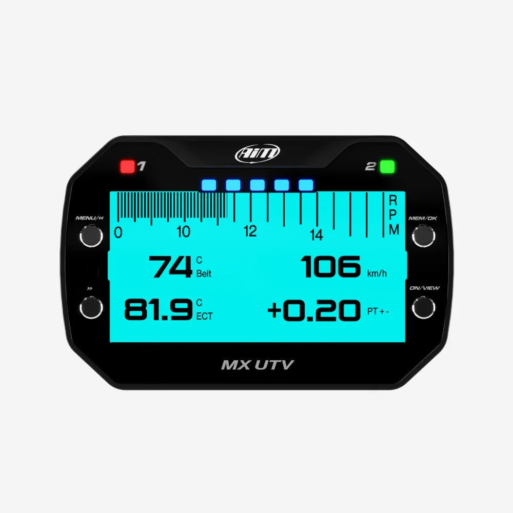 Aim MX UTV LCD Dash Logger with Temperature Sensor | AimShop.com