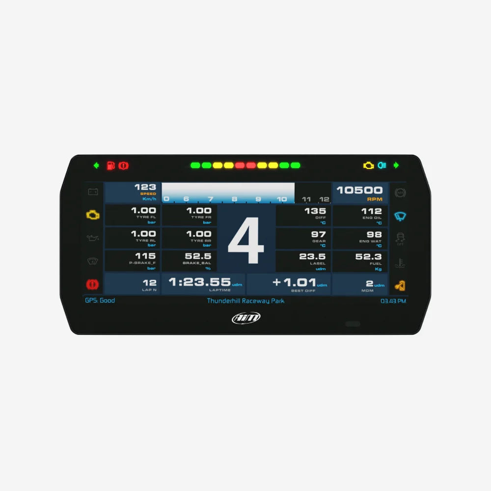 Aim 10" TFT Dash Display with Race Icons for PDM08/PDM32 - AimShop.com