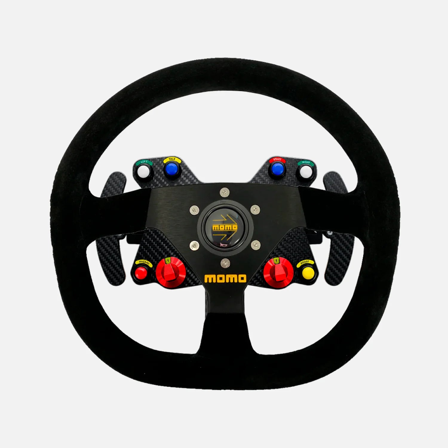 Carbon 8 Button Wireless Steering Wheel Plate with Paddle Shifters