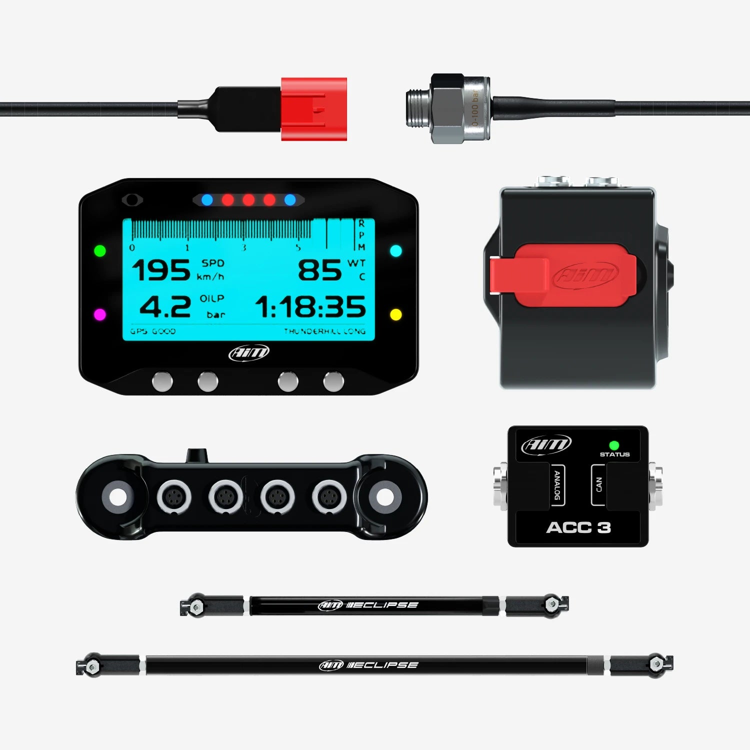 Aim GS-Dash & EVO4S Motorcycle Data Logging Kit