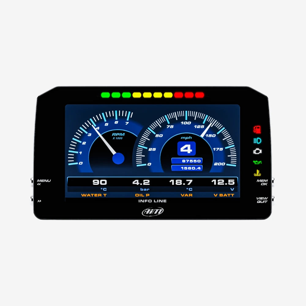 AiM MXP 1.3 Strada IVA Compliant 6" Dash Display Plug & Play, Kit Car Display - AimShop.com