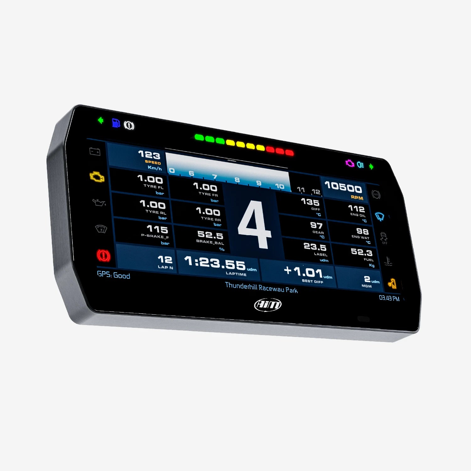 Aim PDM08 & PDM Dash Display with Road Icons - AimShop.com
