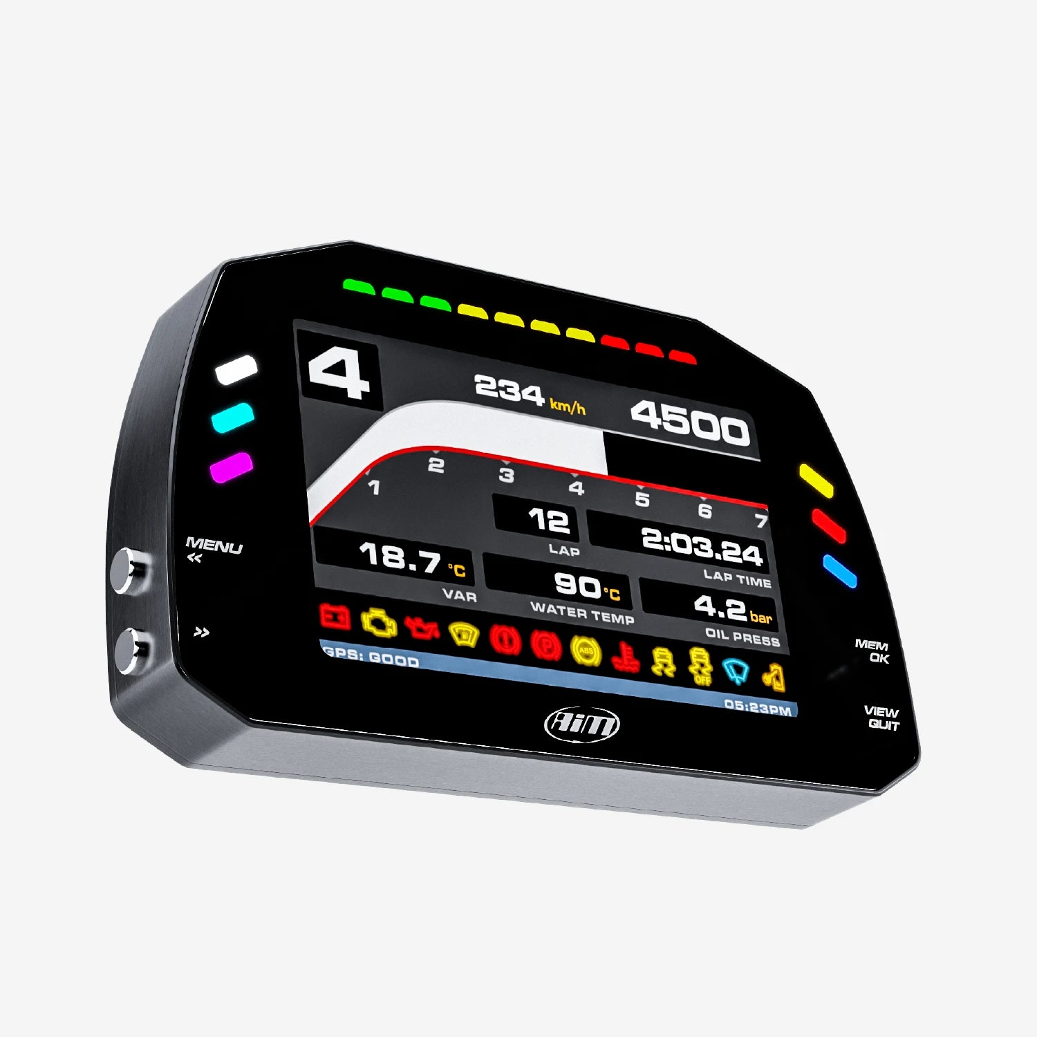 Aim PDM08 & PDM Dash Display with Race Icons