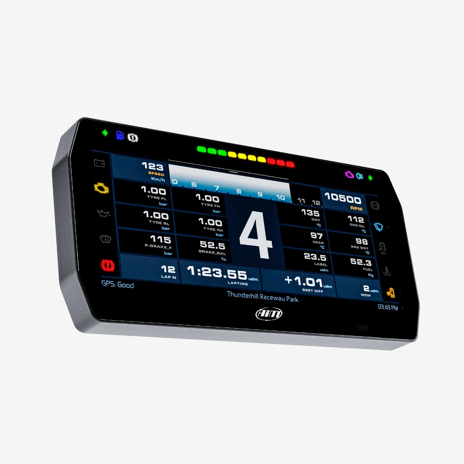 Aim PDM32 & PDM Dash Display with Road Icons