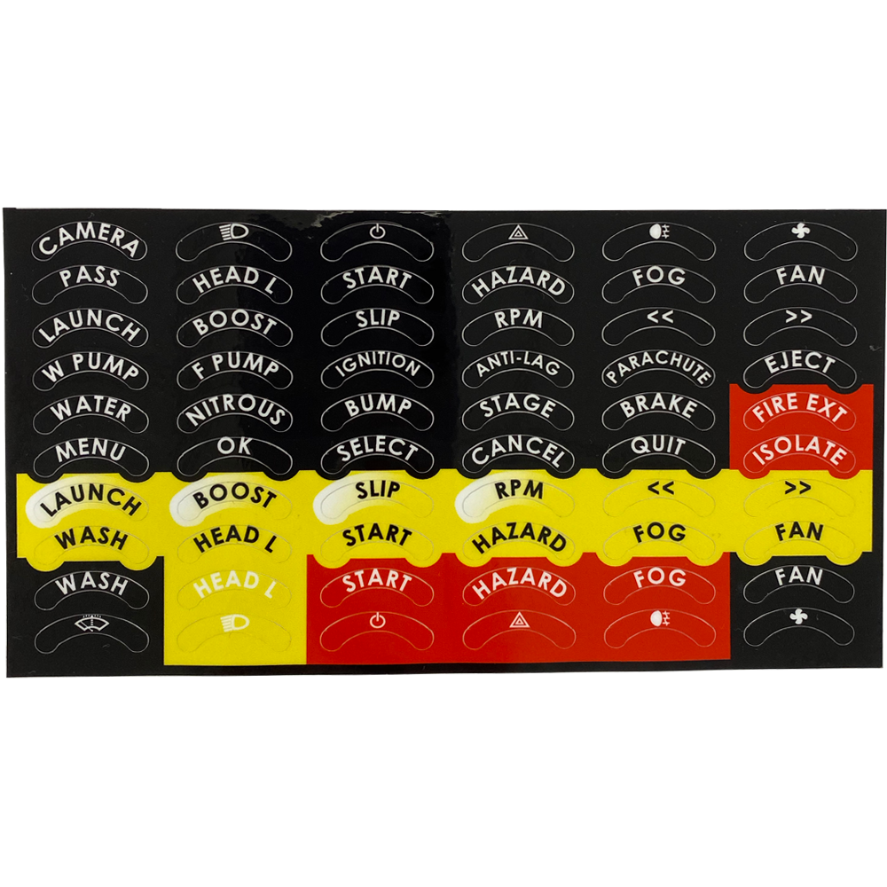 10 Channel Sticker Sheets for Wireless Steering Wheel Plate - AimShop.com