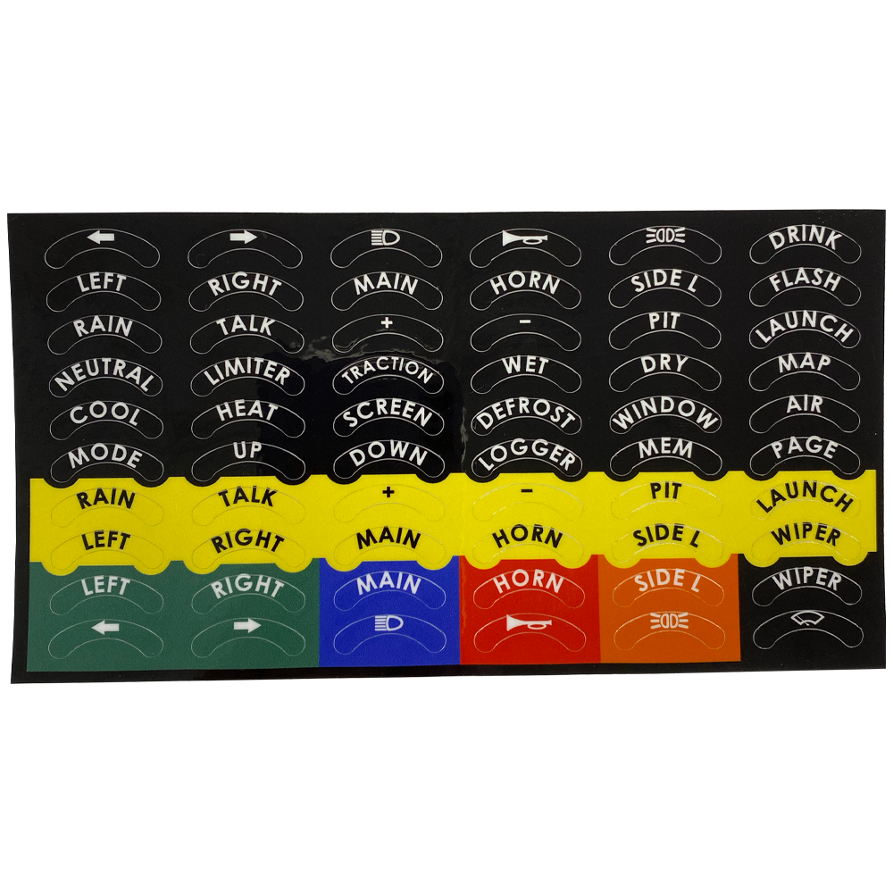 4 & 8 Channel Sticker Sheets for Wireless Steering Wheel Plate - AimShop.com