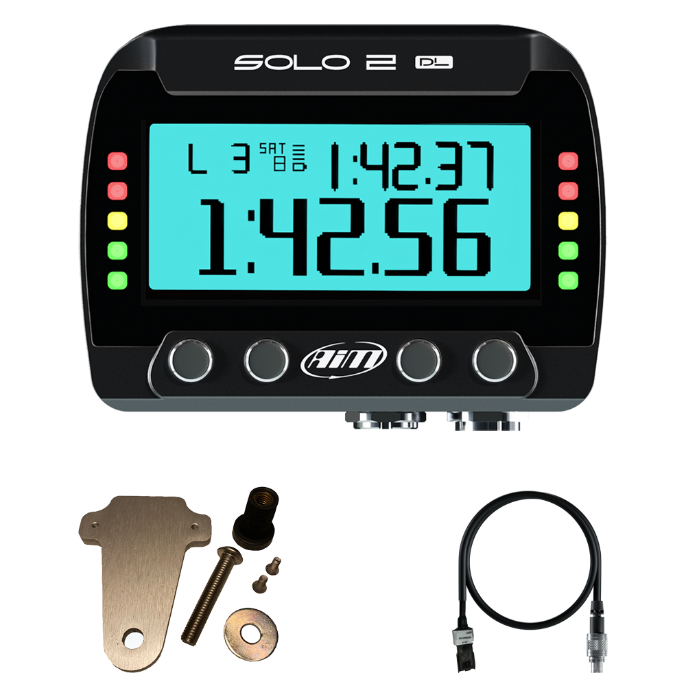 Ducati Panigale V4/V2 AiM Solo 2 DL Plug & Play Lap Timer Kit - AimShop.com