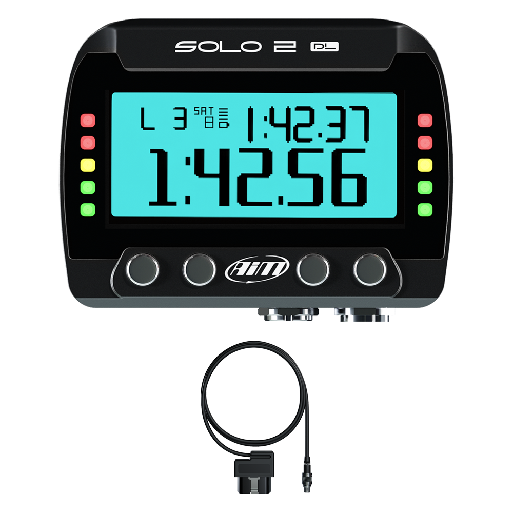 Triumph Daytona, Street Triple, Speed Triple AiM Solo 2 DL Plug & Play Lap Timer Kit - AimShop.com