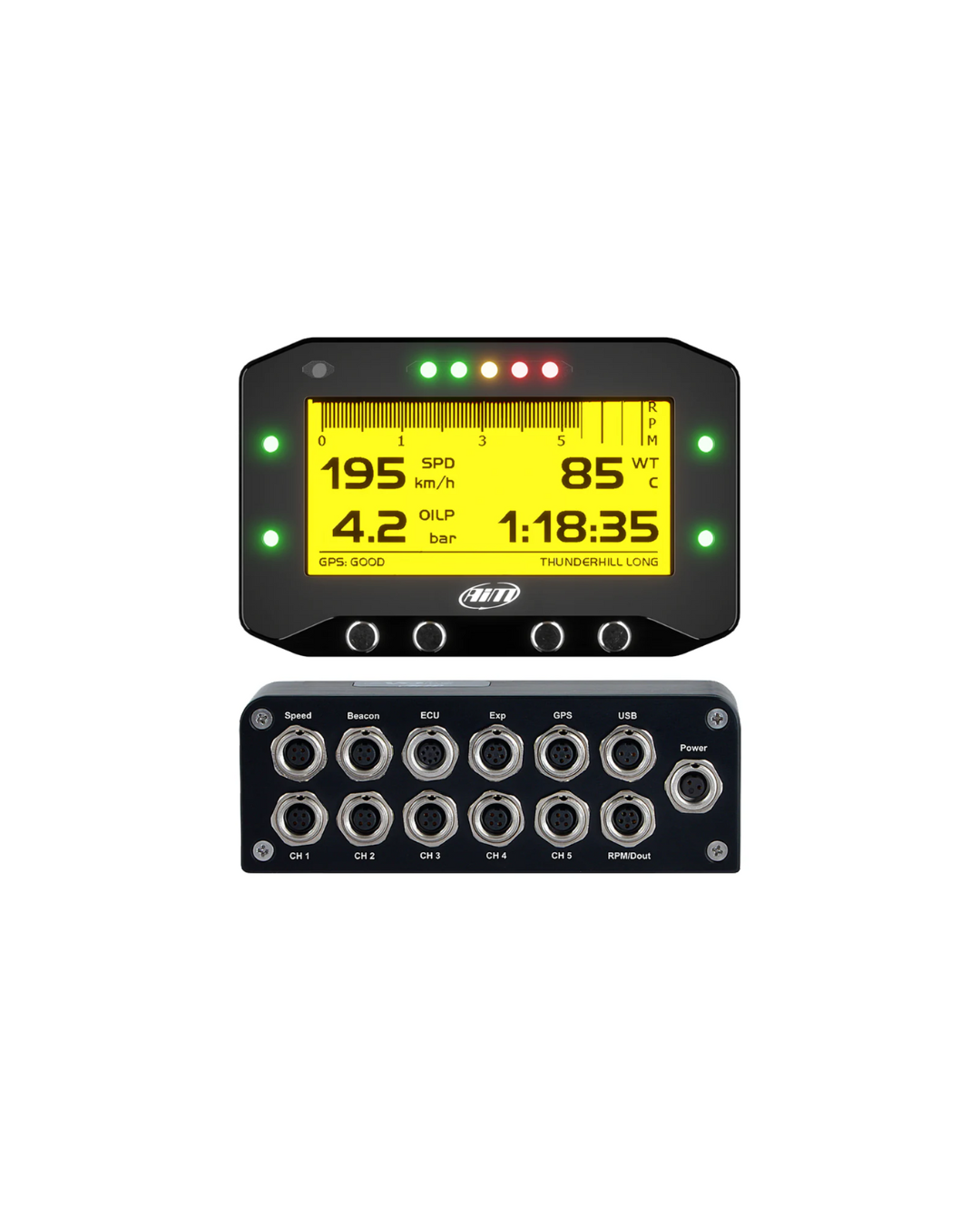 The Aim GS-Dash & EVO4S Powerboat Racing Data Logger Kit
