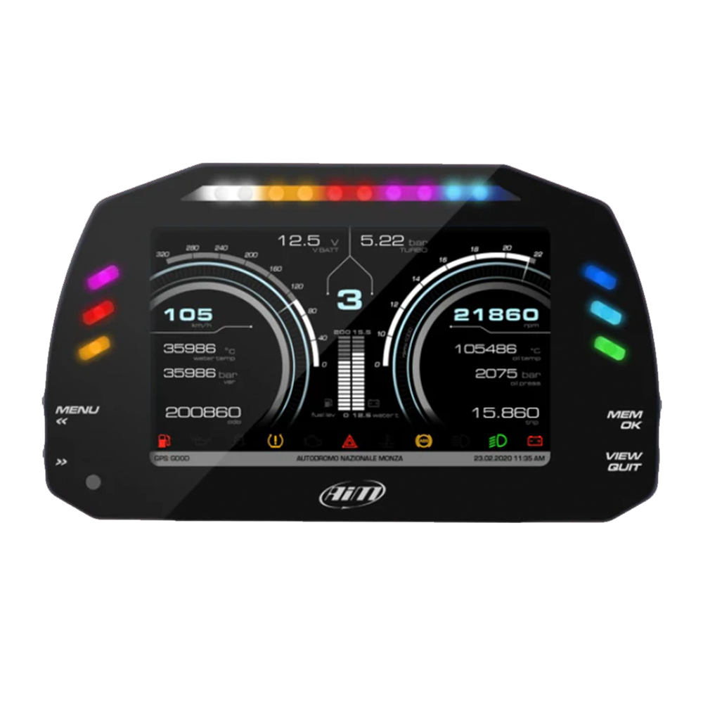 Aim MXS 1.3 Strada Light 5" TFT Dash Display with Race Icons - AimShop.com