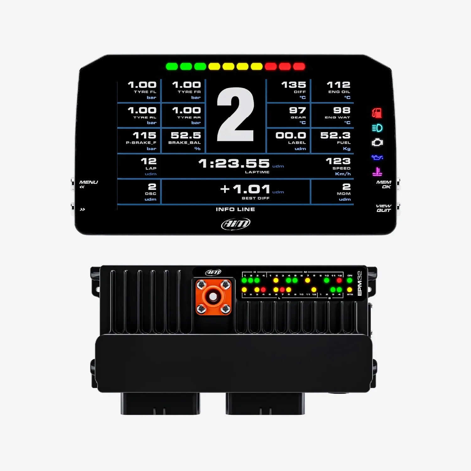 <tc>Aim</tc> PDM32 & 道路アイコン付きPDMダッシュディスプレイ