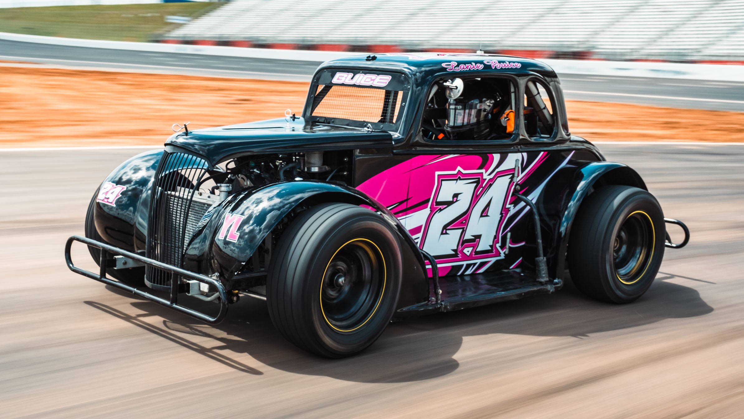 The MXM Dash Display & Data Logger integrated in a Legends Car