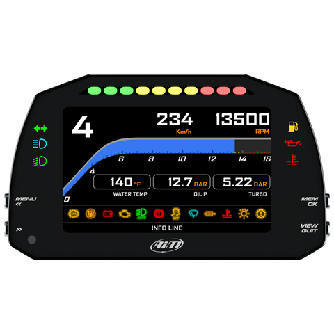 AiM MXS 1.3 Strada 5" TFT Dash Display with Road Icons - AimShop.com